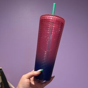 Starbucks Red and Blue Ombre Tumbler